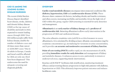 Dr. Narain wrote an Article on the growing burden of Cardio-Renal-Metabolic diseases and the critical role of early detection through urine albumin-creatinine ratio (uACR) testing, published by Abbott for Global HCP reach.